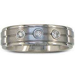 (Wholesale)Tungsten Carbide Three-stone Ring - TG3206