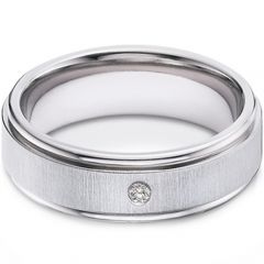 (Wholesale)Tungsten Carbide Ring With Cubic Zirconia - TG3226