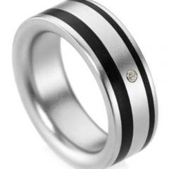 (Wholesale)Tungsten Carbide Ring With Cubic Zirconia - TG3233