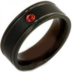 (Wholesale)Tungsten Carbide Ring With Created Ruby -TG3258