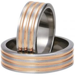 (Wholesale)Tungsten Carbide Triple Groove Ring-3287