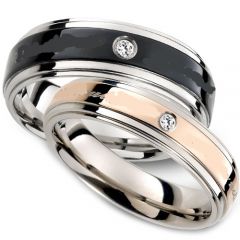 (Wholesale)Tungsten Carbide Ring With Cubic Zirconia - TG3308