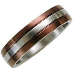 (Wholesale)Tungsten Carbide Double Groove Ring - TG3398