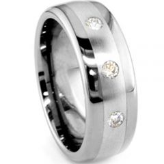 (Wholesale)Tungsten Carbide Three-stone Ring - TG3434