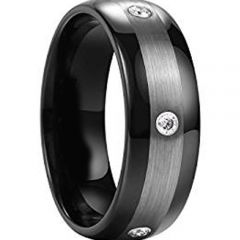 (Wholesale)Tungsten Carbide Three-stone Ring-TG3530