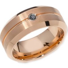 (Wholesale)Tungsten Carbide Ring With Cubic Zirconia - TG3600