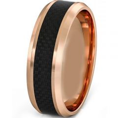 (Wholesale)Tungsten Carbide Ring With Carbon Fiber - TG3786AA