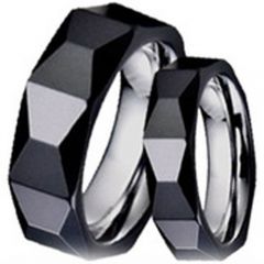 (Wholesale)Tungsten Carbide Faceted Ring - TG3866