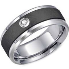 (Wholesale)Tungsten Carbide Ring With Cubic Zirconia - TG3914