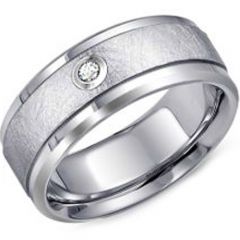 (Wholesale)Tungsten Carbide Ring With Cubic Zirconia - TG3915