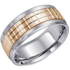 (Wholesale)Tungsten Carbide Horizontal & Vertical Groove Ring-39