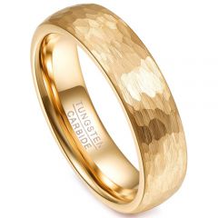(Wholesale)Tungsten Carbide Hammered Ring - TG4252