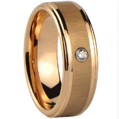 (Wholesale)Tungsten Carbide Ring With CZ - TG4469