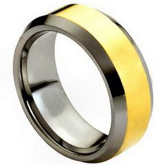 (Wholesale)Tungsten Carbide Beveled Edges Ring - TG4491