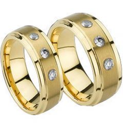 (Wholesale)Tungsten Carbide Three-stone Ring - TG519