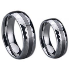 (Wholesale)Tungsten Carbide Faceted Ring - TG725