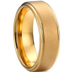 (Wholesale)Tungsten Carbide Sandblasted Ring - TG4124A
