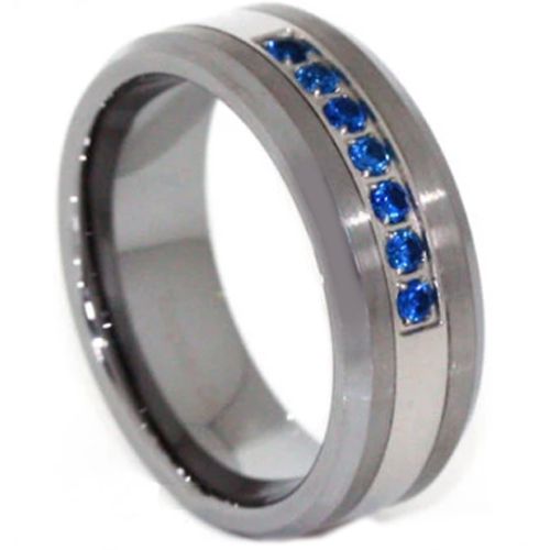 (Wholesale)Tungsten Carbide Ring With CZ - 3813