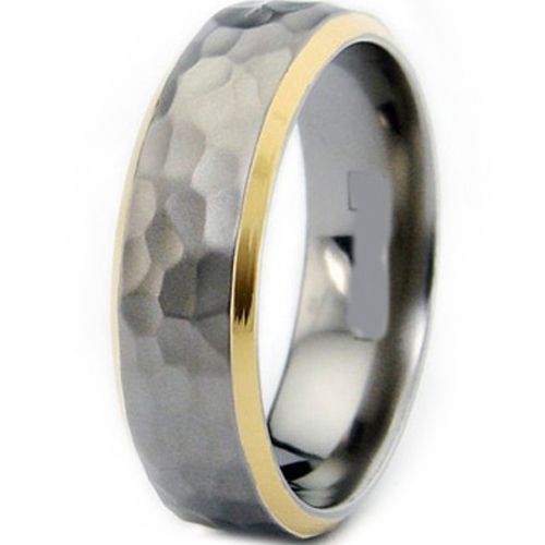 (Wholesale)Tungsten Carbide Hammered Ring - TG2355