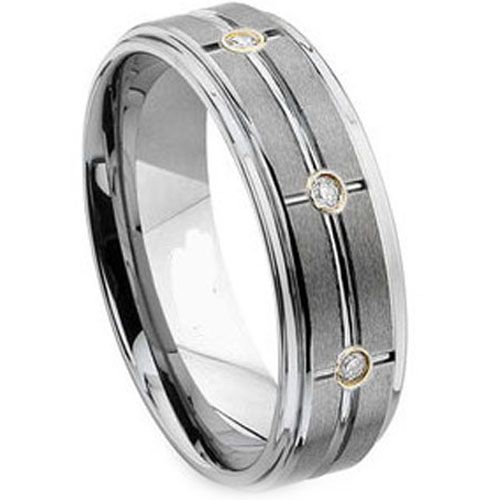 (Wholesale)Tungsten Carbide Ring With Cubic Zirconia-2424