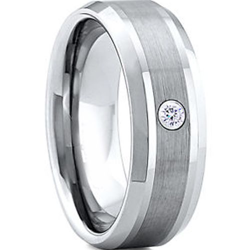 (Wholesale)Tungsten Carbide Ring With Cubic Zirconia - TG2831