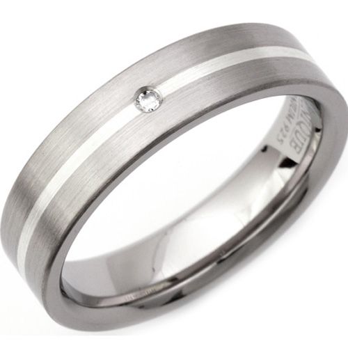 (Wholesale)Tungsten Carbide Ring With Cubic Zirconia - TG3186