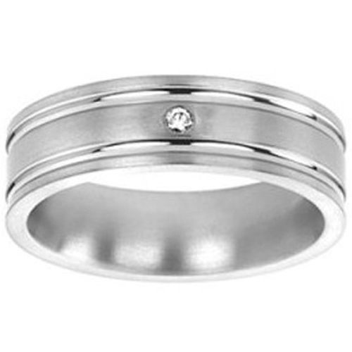 (Wholesale)Tungsten Carbide Ring With Cubic Zirconia - TG3227