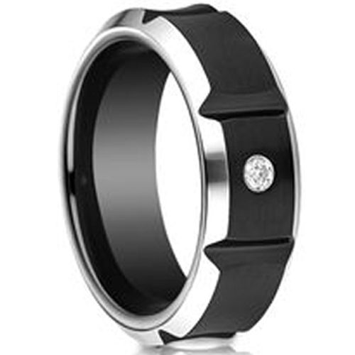 (Wholesale)Tungsten Carbide Ring With Cubic Zirconia - TG36