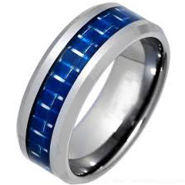 (Wholesale)Tungsten Carbide Ring With Carbon Fiber - TG1440