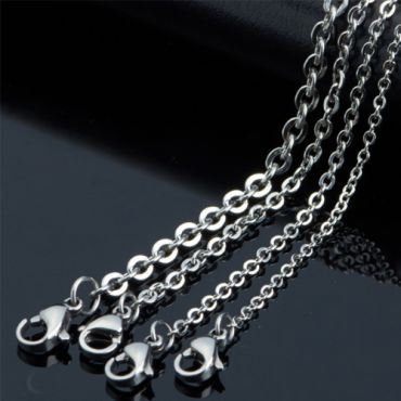 (Wholesale)316 Stainless Steel 2.4mm Chain Necklace - SJ18