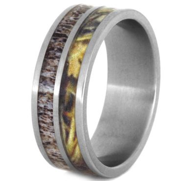 (Wholesale)Tungsten Carbide Deer Antler Camo Ring - TG3929