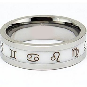 (Wholesale)Tungsten Carbide Constellation Ring With Ceramic-4396