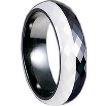 (Wholesale)Tungsten Carbide Ring With Ceramic-1078