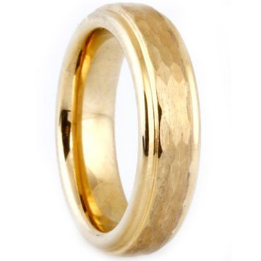 (Wholesale)Tungsten Carbide Hammered Ring - TG2540