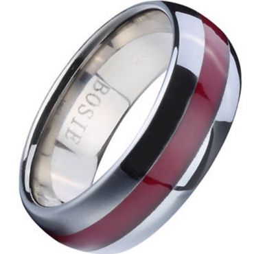 (Wholesale)Tungsten Carbide Ring With Ceramic - TG2719