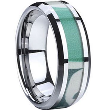 (Wholesale)Tungsten Carbide Ring With Ceramic - TG3724