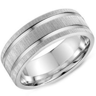 (Wholesale)Tungsten Carbide Double Groove Ring - TG3904