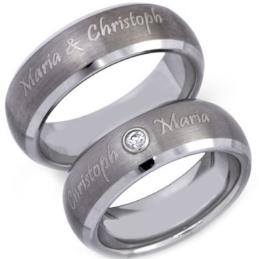 (Wholesale)Tungsten Carbide Ring With Custom Engraving-395